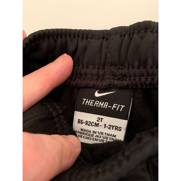 2T Nike Boys Toddler Black Therma-Fit Black Pull On Pants with Pockets New NWT - Picture 4 of 8